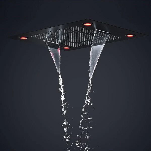 23”x31” Recessed Music Waterfall Rain LED Shower Head with Built-in Bluetooth Speaker - Image 9
