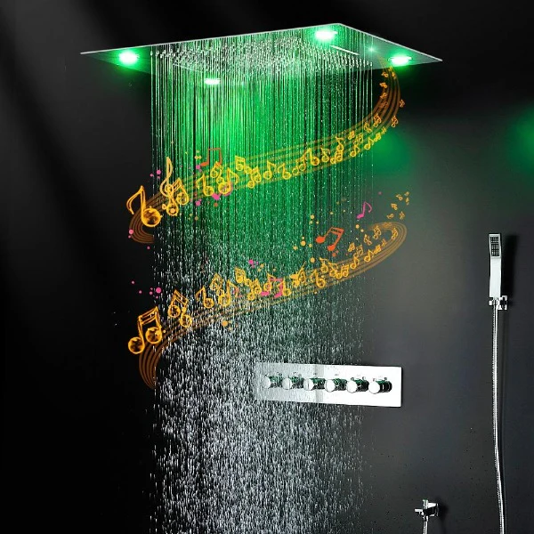 23"x31" Luxurious Classic Design recessed LED shower system built in Bluetooth speaker - Image 10