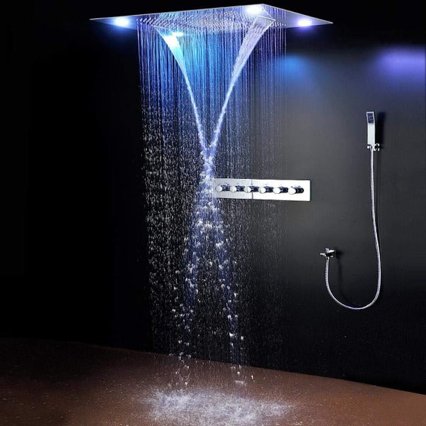 23"x31" Luxurious Classic Design recessed LED shower system built in Bluetooth speaker - Image 12