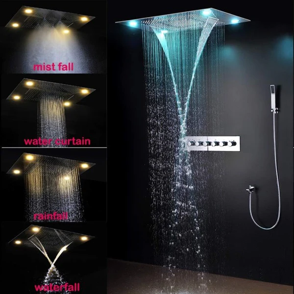 23"x31" Luxurious Classic Design recessed LED shower system built in Bluetooth speaker - Image 13