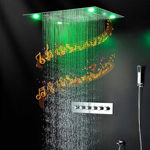 23"x31" Luxurious Classic Design recessed LED shower system built in Bluetooth speaker - Image 2
