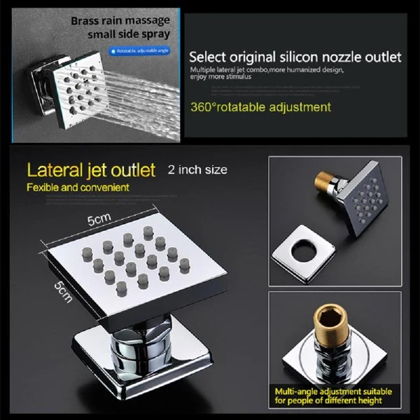 23"x31" Luxurious Classic Design recessed LED shower system built in Bluetooth speaker - Image 14