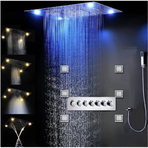 23"x31" Luxurious Classic Design recessed LED shower system built in Bluetooth speakers - Image 3