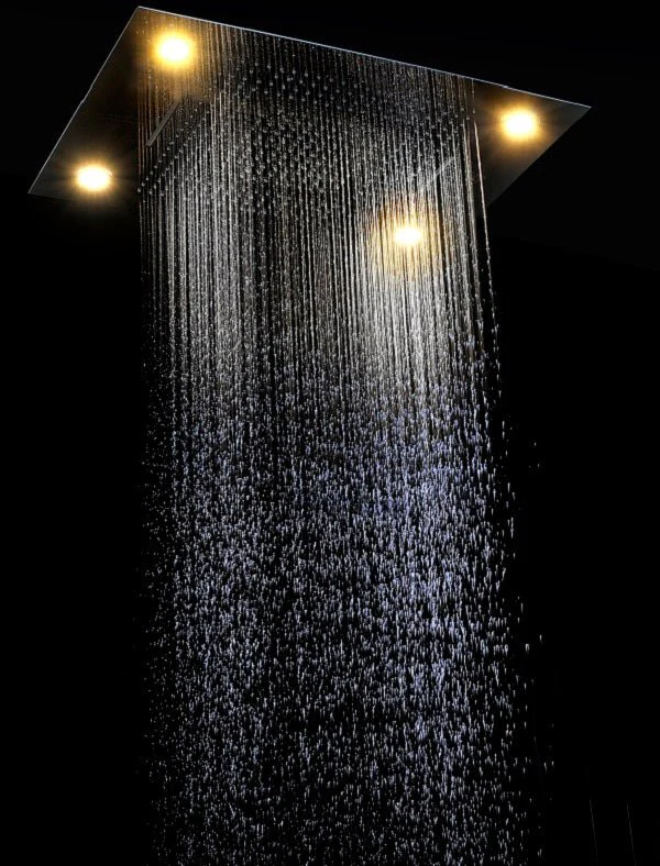 23"x31" Luxurious Classic Design Recessed LED Waterfall & Rain Shower System – 6 mode - Image 10