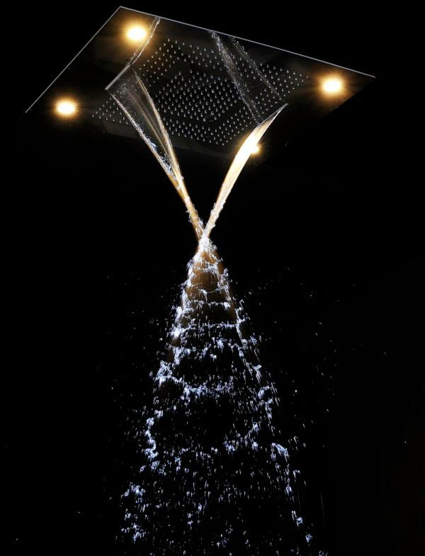 23"x31" Luxurious Classic Design Recessed LED Waterfall & Rain Shower System – 6 mode - Image 12