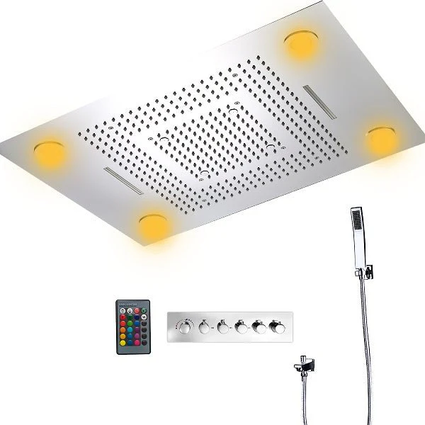 23"x31" Luxurious Classic Design Recessed LED Waterfall & Rain Shower System – 6 mode - Image 8