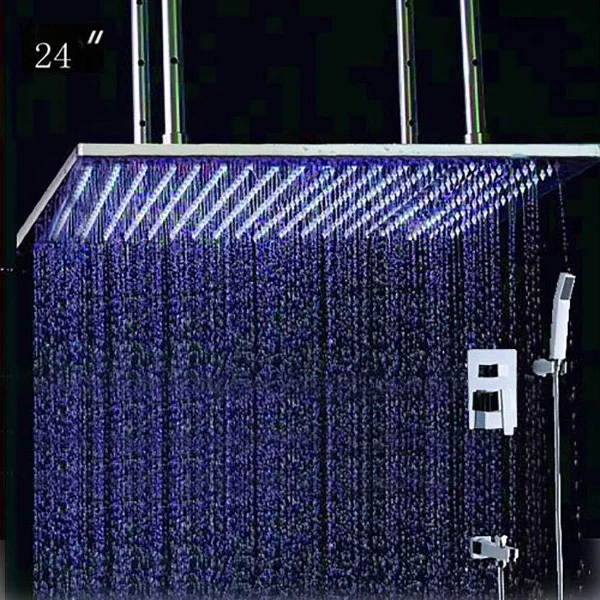 24" Rainfall LED Shower Set Double-Function Valve - Image 3