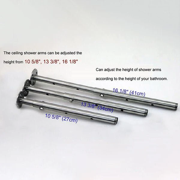 24" Square Ceiling Mount Rainfall LED Shower Head - Image 11