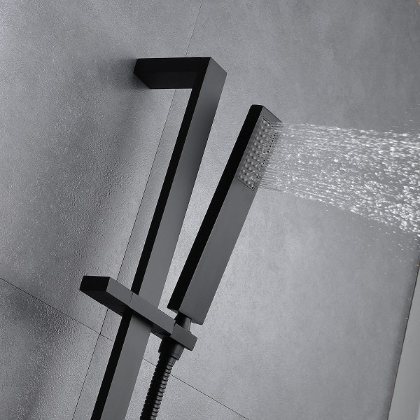 27 1/2" Shower Sliding Bar with Adjustable Hand Shower Holder - Square Shape - Image 3