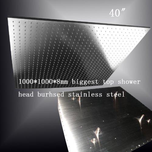 40" Square Ceiling Mount Rainfall LED Shower Head, include Shower Arm - Image 11