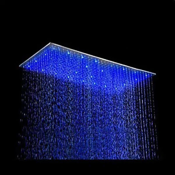Cascada 8"x16" Stainless Steel Rainfall LED Shower Head - Image 3