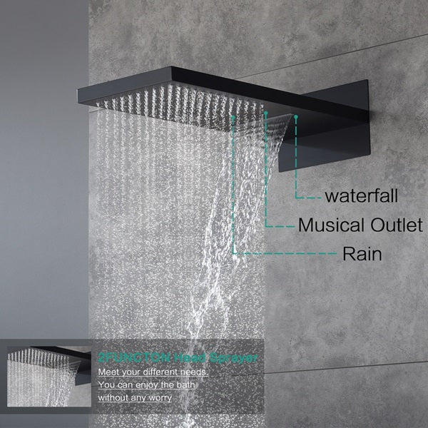 9"x22" Bologna LED Music Shower System By Cascada Showers - Image 5