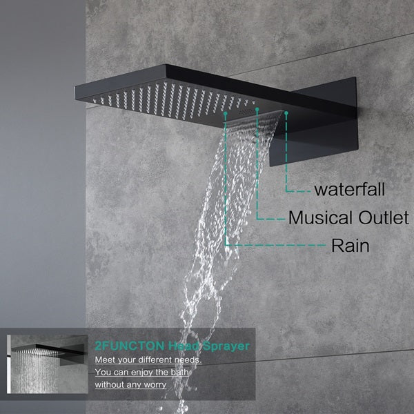 9"x22" Bologna LED Music Shower System By Cascada Showers - Image 9