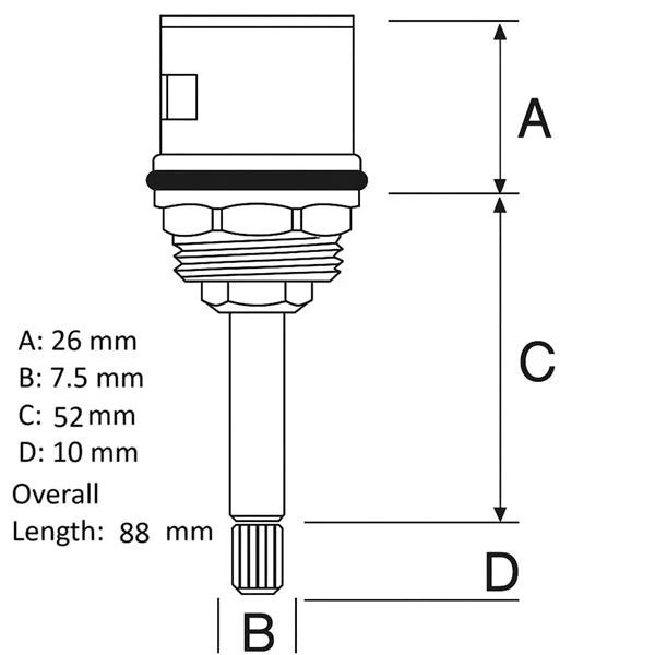 Cartridge - Diverter for 3-Knob Tuscany Valve - Image 7