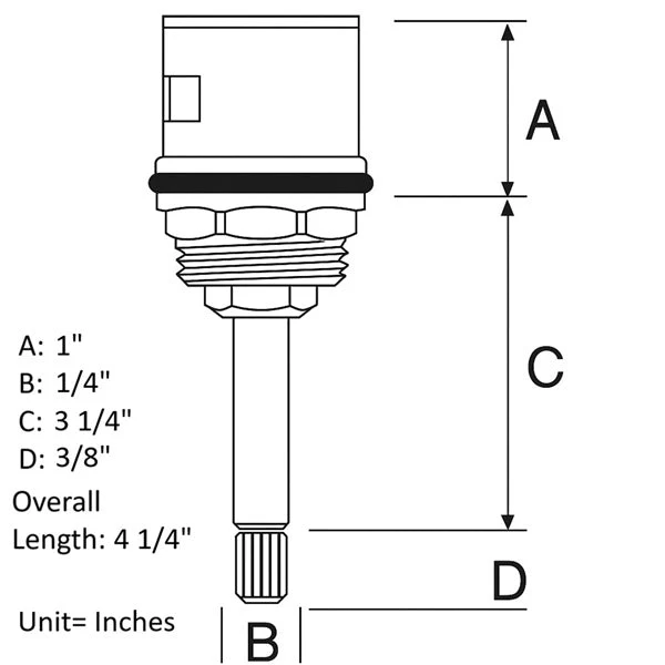 Cartridge - Diverter for 3-Knob Tuscany Valve - Image 8