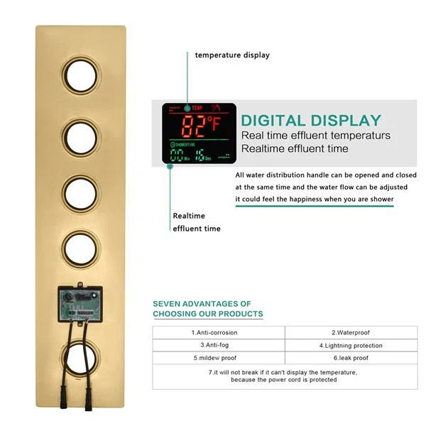Cascada 12" Turin Digital LED Bluetooth Shower System - Image 11