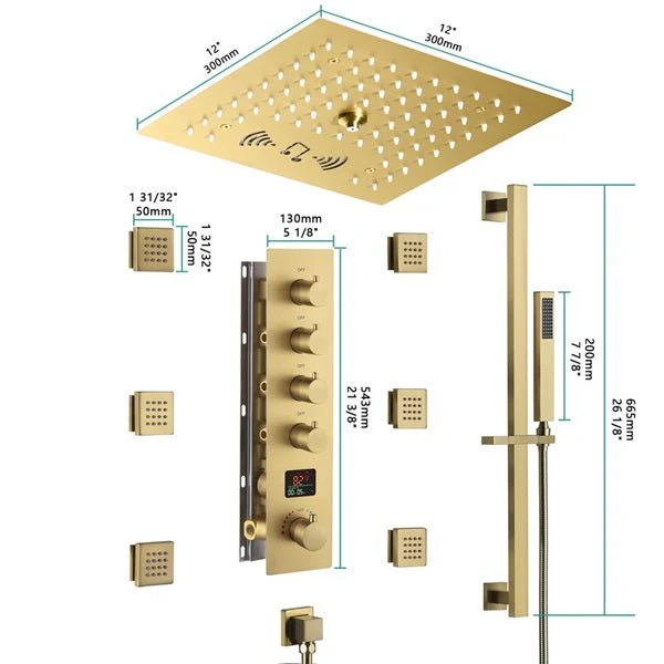 Cascada 12" Turin Digital LED Bluetooth Shower System - Image 6