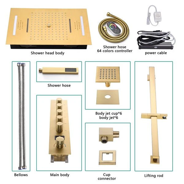 Cascada 15" x 23" Milan Bluetooth LED Shower System - Image 5