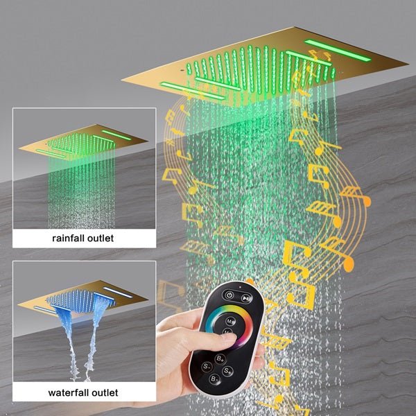 Cascada 15"x23" Catania Digital LED Music Shower System - Image 2