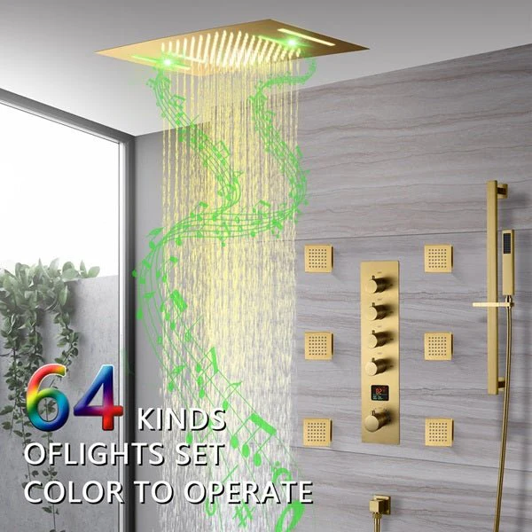 Cascada 15"x23" Catania Digital LED Music Shower System - Image 7