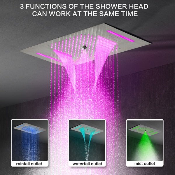 Cascada 15"x23" Palermo Digital LED Music Shower System - Image 2