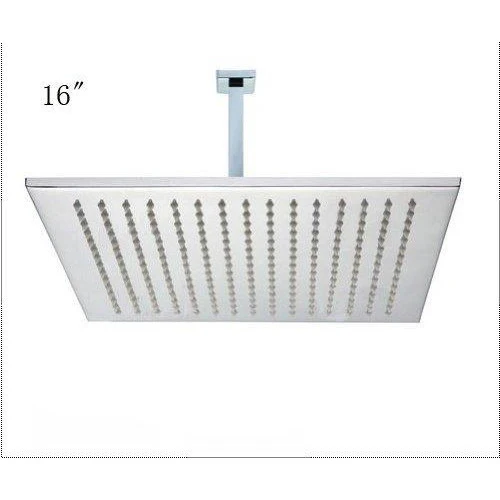 16" Stainless Steel Ceiling Mount Square Rainfall LED Shower Head - Image 6