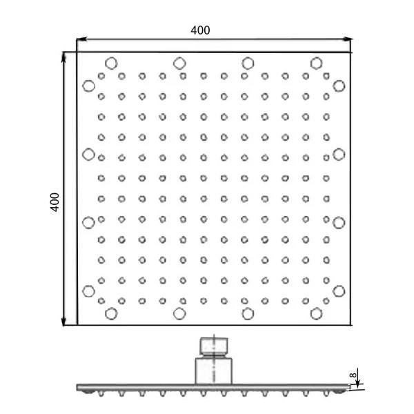 16" Square Rainfall LED Shower Head - Image 6