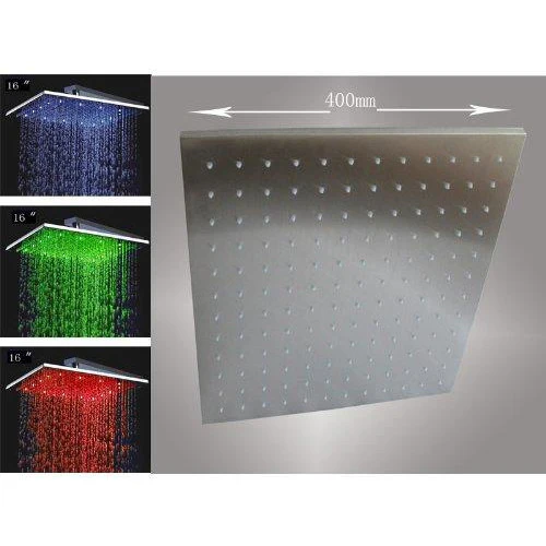 16" Square Rainfall LED Shower Head - Image 7