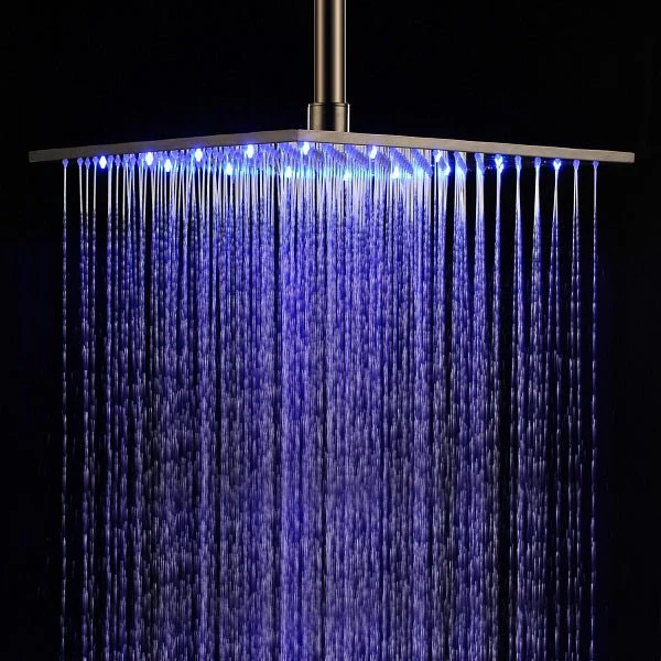 16" Square Rainfall LED Shower Head - Image 9