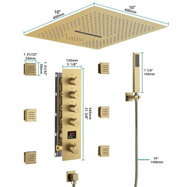 Cascada 16" Siena Digital Music LED Shower System - Image 5
