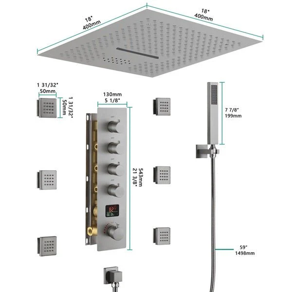 Cascada 16" Siena Digital Rainfall LED Shower System - Image 5
