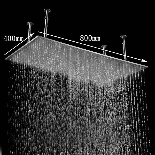 16"x31" Stainless Steel Luxury Rectangular Rain Shower Head - Image 6