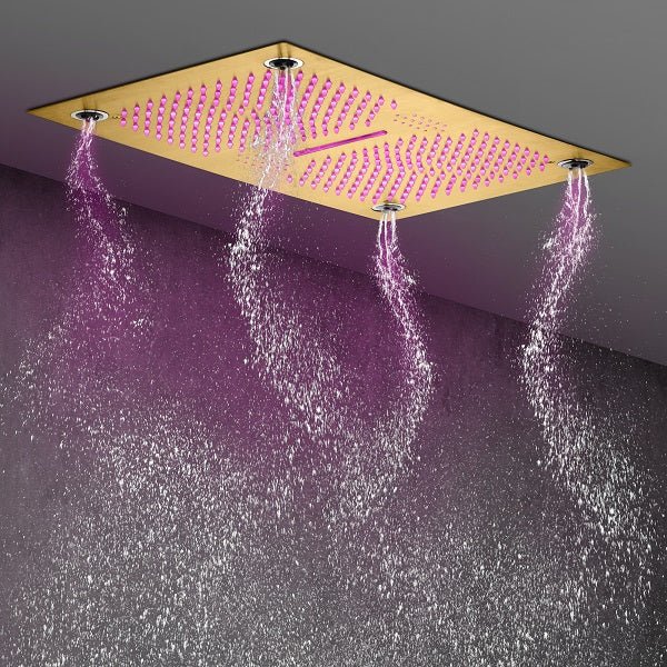 Cascada Luxury Laguna 16"x28" LED Shower System with Built-In Bluetooth Speakers & Music Integration - Image 11