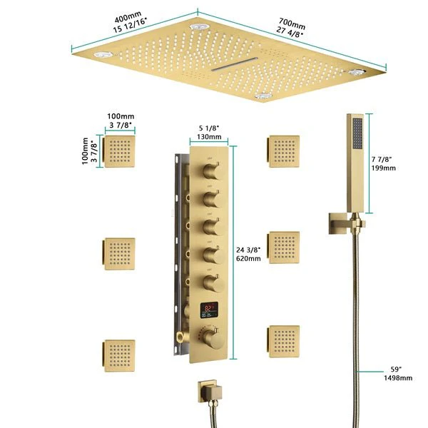 Cascada 16"x28" Matera Digital Rainfall music LED Shower System - Image 5