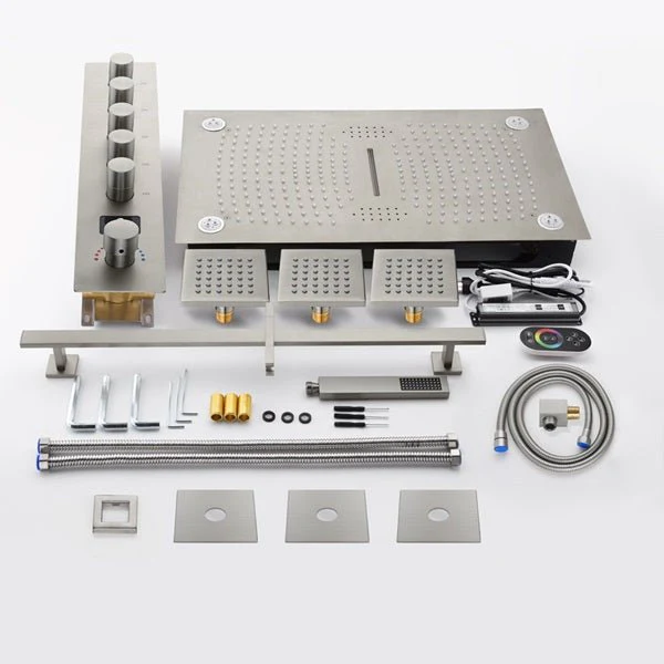 Cascada 16"x28" Sorrento Digital Rainfall LED music Shower System - Image 4