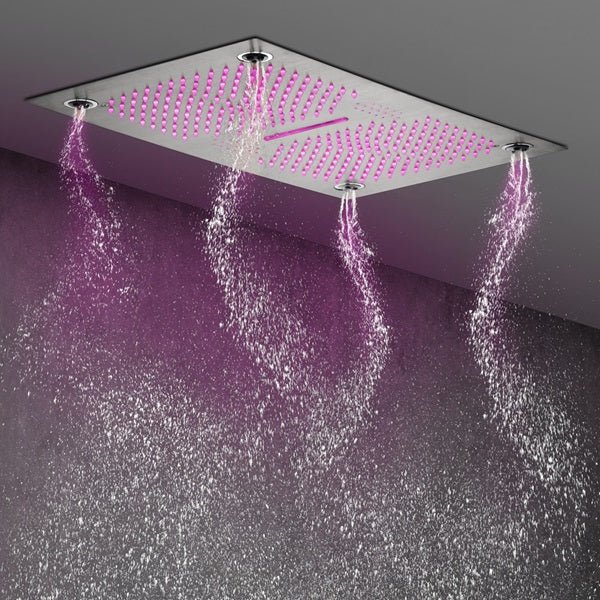 Cascada 16"x28" Sorrento Digital Rainfall LED music Shower System - Image 7