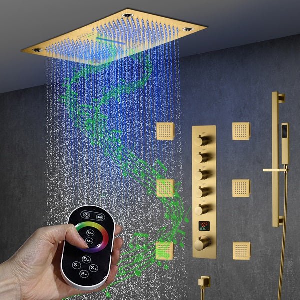 Cascada 16"x28" Sorrento Digital Waterfall Bluetooth LED Shower System - Image 9