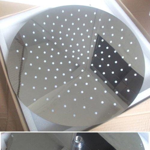 20" Ceiling Mount Round Rainfall LED Shower Head, Stainless Steel - Image 4