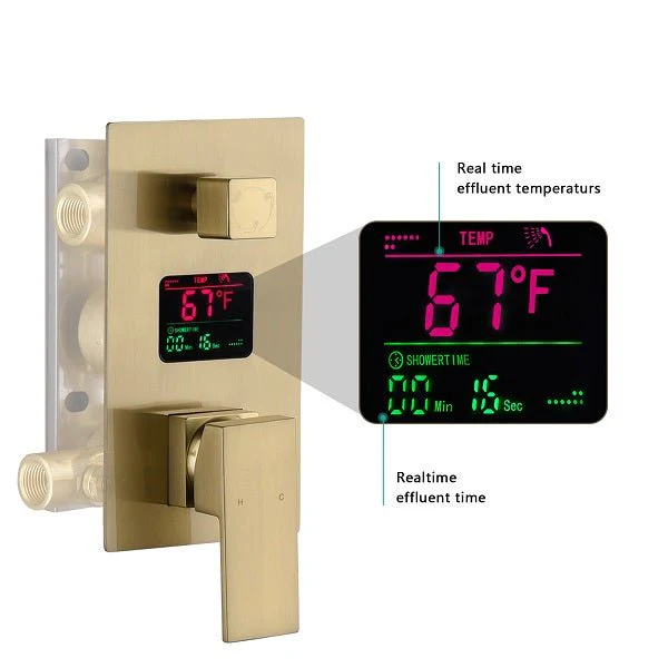 9"x22” Music LED shower set with Valve & LCD Display - Image 9