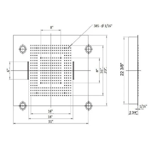 Cascada 23"x31" Rainfall Shower Head WiFi & Alexa Integration Remote LED Lights 5 Modes - Image 12
