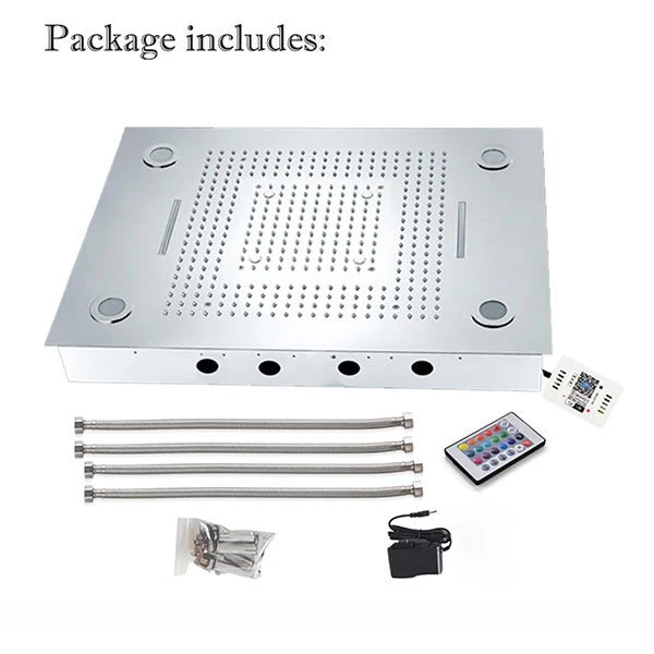 Cascada 23"x31" Rainfall Shower Head WiFi & Alexa Integration Remote LED Lights 5 Modes - Image 13
