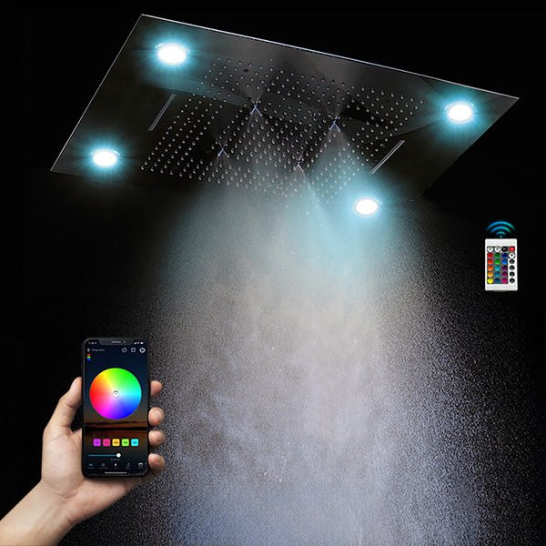 Cascada 23"x31" Rainfall Shower Head WiFi & Alexa Integration Remote LED Lights 5 Modes - Image 2