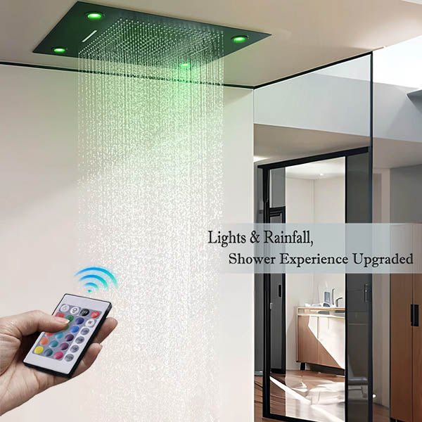 Cascada 23"x31" Rainfall Shower Head WiFi & Alexa Integration Remote LED Lights 5 Modes - Image 7