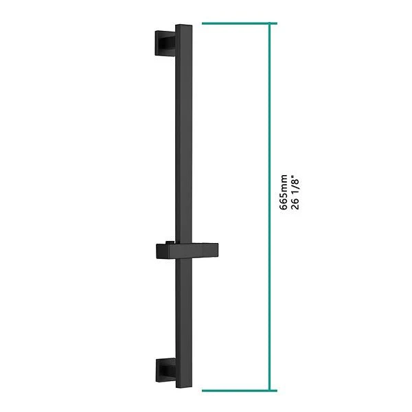 Cascada 26" Shower Sliding Bar with Adjustable Hand Shower Holder - Image 2