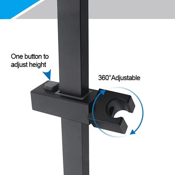 Cascada 26" Shower Sliding Bar with Adjustable Hand Shower Holder - Image 4