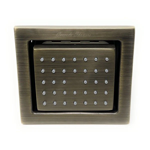 Cascada 4" Square (34-Nozzle) Body Spray Jet Shower - Image 10