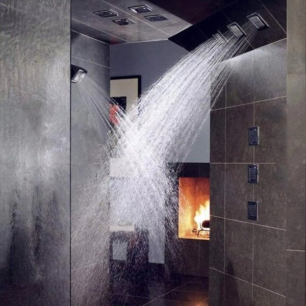 Cascada 4" Square (34-Nozzle) Body Spray Jet Shower - Image 3
