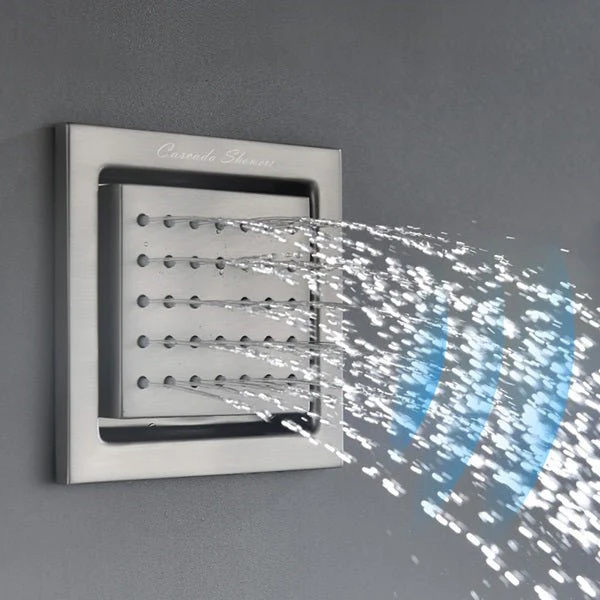 Cascada 4" Square (34-Nozzle) Body Spray Jet Shower - Image 4