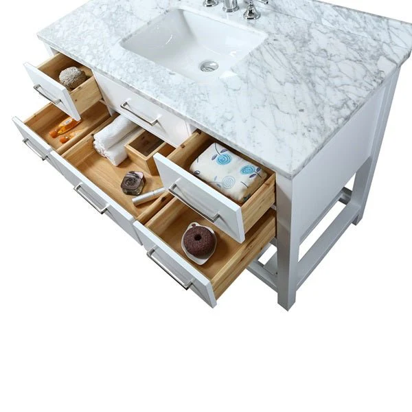 Cascada 48" Bathroom Console Vanity With Marble Top - Image 6