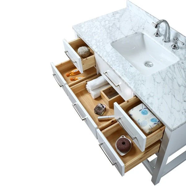 Cascada 48" Bathroom Console Vanity With Marble Top - Image 7